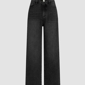 HONEY DENIM MID RISE SOLID STRAIGHT LEG JEANS